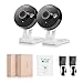 Funlux 720p HD WiFi Wireless Smart Home Security Camera System Indoor Two-Way Audio Night Vision Motion Detection 115 Degree Viewing Angle (2 Pack)