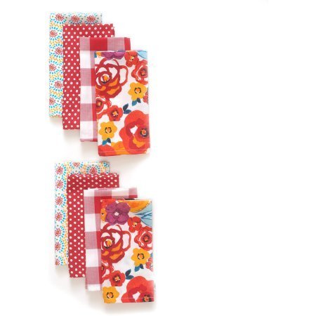 The Pioneer Woman Flea Market Napkin Set, 8pk, Red (1, Red)
