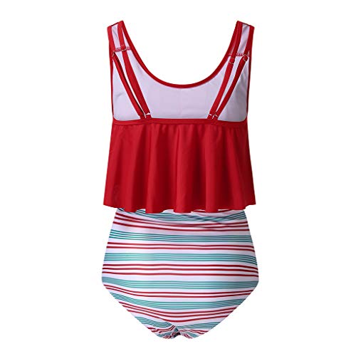4 Outeck+Striped+Swimsuit+Spaghetti+Tankini