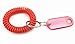 5 Sets Spring Coil Wristand With ID Label Keyring(Assorted Colors)