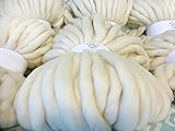 1 lb Super Chunky Hand Spun Yarn Merino (Natural) WoolieNoodles