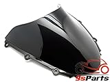 9sparts Black Smoke Double Bubble Tinted Windscreen Windshiled for 2004 2005 2006 2007 Honda CBR1000RR CBR 1000RR