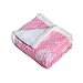 SLPR Plush Fleece Throw Blanket for Girl's Room Nursery with Sherpa (Pink Hearts, 50