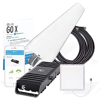 Cel Fi Go X The Only 100 Db Single Carrier Cell Phone Signal Booster For Homes Offices For Verizon Att Or T Mobile 1 Panel Antenna Kit