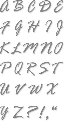 KUR-07-F Sonja Uppercase Alphabet Set