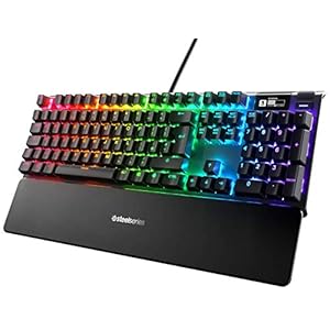 SteelSeries-Apex-Pro-Mechanical-Gaming-Keyboard-Adjustable-Actuation-Switches-OLED-Smart-Display-English-QWERTY-Layout SteelSeries Apex Pro - Mechanical Gaming Keyboard - Adjustable Actuation Switches - OLED Smart Display - English QWERTY…