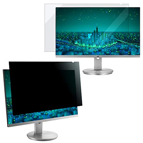 Ogakey Privacy Screen Filter for 24 Inches Desktop Computer Widescreen Monitor with Aspect Ratio 16:10, Anti Glare and Anti Blue Light Protection (24.0″ Widescreen-16:10)