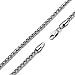AmyRT Jewelry 3mm Titanium Steel Womens & Mens Silver Wheat Chain Necklace 30 in