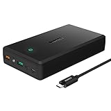 AUKEY 30000mAh Portable Charger with Quick Charge 3.0, Lightning & Micro-USB Input, 2 USB Outputs for Nintendo Switch 2017, iPhone 7/7 Plus, iPad Pro/Air 2 and More