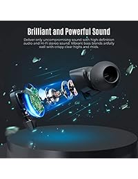 Mpow Jaws Gen-3 Auriculares Bluetooth W Case, Wireless Neck Band Headset V4.1, W   Vibrate Alert, Micrófono Integrado para Cell Teléfono Tablets TV, Negro