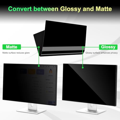 [2 Pack] Magnetic 27 Inch Monitor Privacy Screen for 16:9 Aspect Ratio Widescreen Monitor,Removable Anti Glare Computer Screen Privacy Shield Protector, Blue Light Filter