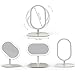 Makeup Mirror Lighted Lamp LED Tabletop Swivel Vanity Mirror Travel Portable Cordless Rechargeable Battery Powered Elliptical Natural Light Touch Screen Desk 360 Degree Free Rotation (white) on sales