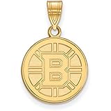 Boston Bruins Medium (5/8 Inch) Pendant (Gold Plated)