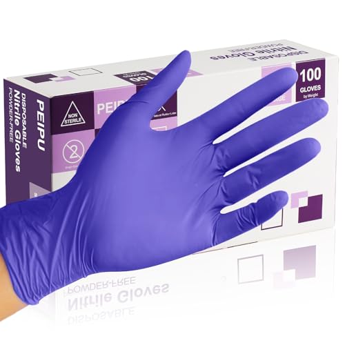 PEIPU Nitrile Gloves Medium 100-Count