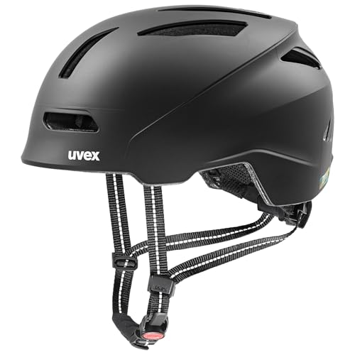 uvex urban Planet Fahrradhelm, Black matt, 54-58 cm