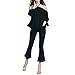 WLLW Women Chiffon Off Shoulder Long Sleeve Halter Neck Shirt Blouse Tops. Black, Small