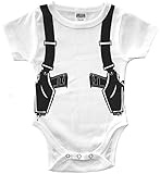 CHUBS Double O7, Water Gun Baby Bodysuit, Funny Infant One-Piece (6-9M)
