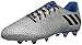adidas Performance Kids' Messi 16.3 Firm Ground Soccer Shoe (Little Kid/Big Kid), Silver Metallic/Black/Shock Blue, 5 M US Big Kid