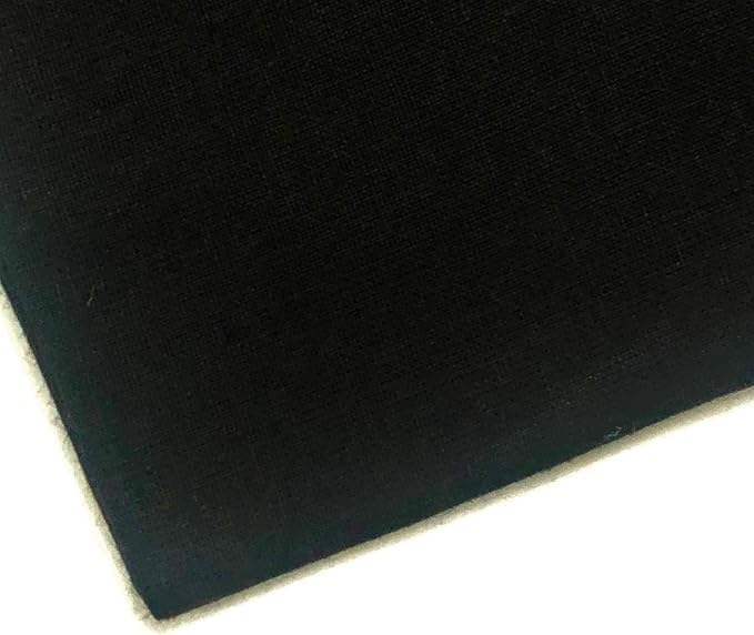 Plain 100% Cotton Fabric for Arts & Crafts, Dressmaking, Quilting, Sewing, Bedding, Pillowcases, Bunting - 150 CM Extra Wide by Black Horse Surrey (Black, 3 Meter)