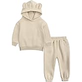 MYGBCPJS Youth 2PCS Jogger Outfits Set Fleece Hooded + Sweatpants Boys Girls Athletic Sweatsuits Pullover Clothes
