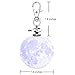 Moon Light Keychain Pendant - Safety Night Light for Men, Women, Kids, Girls, Boys (White)