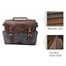 Mens Messenger Bag,Handmade Cross Body Bag Leather Laptop Briefcase Waxed Canvas Shoulder Bag with Detachable Strap,Computer Sctchel Bag Travel Work Bag for 14 inches Laptop