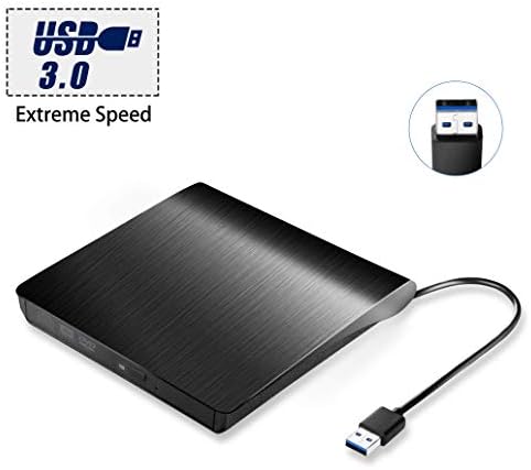 Focuslife External CD Drive, USB 3.0 Portable CD/DVD +/-RW Drive Slim DVD/CD ROM Rewriter Burner Superdrive High Speed Data Transfer for Laptop Desktop PC Windows and Linux OS Apple Mac MacBook