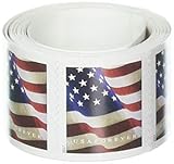 USPS Forever Stamps, Coil of 100 US Flag Postage Stamps (2017 or 2018 Roll)