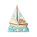 Enesco Jim Shore Heartwood Creek Coastal Pint Sailboat Figurine, 5.43