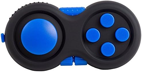 Starsprairie Fidget Cube Pad Game Handle Shape Anti-Anxiety with 9 Sides Hand Shank Fidget Pad Toys or Adult and Kids Blue