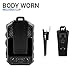 R-Tech HD 1080P+ Up to 1296P(2034 x 1296) Infrared Night Vision Police Body Camera Body Worn Camera Security IR Cam with 32GB Built-in Memory Support Video/Audio Recording