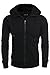 Coofandy Men's Casual Zip Up Hoodie Sweatshirt Cotton Blend Jackets