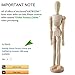 Wooden Drawing Mannequin Wood Artist Figure Doll Model Manikin with Flexible Posable Joints for Sketch Charcoal Home Office Desk Decoration Children Toys Gift 12''Male