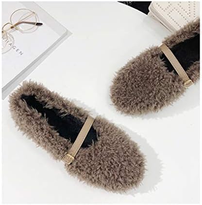 パンプス ファー付き フラットシューズ ラウンドトゥ レディース モカシン ローファー スリッポン シューズ 淑女靴 レトロ カジュアル ぺたんこ 靴 走れる 履きやすい 柔らかい コンフォート 痛くない ベルト付き B0h8wbp6 1 940円
