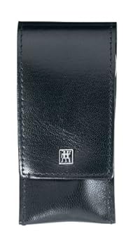 Zwilling Classic Maniküre Taschen-Etui Reise Nagel-Set 3-tlg. Pediküre Pflege Mann Frau Hände Füße Nagelschere Pinzette Nagelfeile Ziegenleder schwarz 97282-004-0