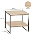 ClosetMaid 1310 2- Tier Square Wood Side Table with Storage Shelf, Natural