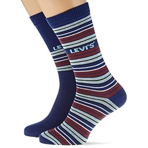 Levi’s Levi’s Multicolour Stripe Unisex Regular Cut Socks (2 pack) uniseks-volwassene Sok (2-Pack)