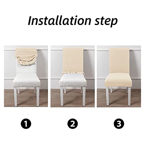 Dining Room Chair Cover Stretch Dining Chairs Covers Dinning Parsons Slipcovers | Beige