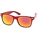 zeroUV Retro Large Square Colored Mirror Lens Horn Rimmed Sunglasses 55mm