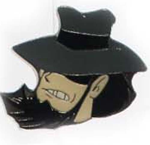 Lupin Lapel Pin - W - Character Head - Jigen Daisuke