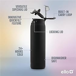 Ello Pop & Fill 32oz Stainless Steel Water Bottle