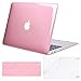 MOSISO Plastic Hard Shell Case & Keyboard Cover Skin & Screen Protector Only Compatible with MacBook Air 11 inch (Models: A1370 & A1465), Crystal Pink