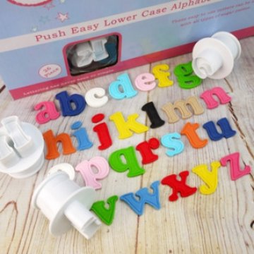 Cake Star Push Easy Cutters - Lowercase Alphabet Set 26 Piece