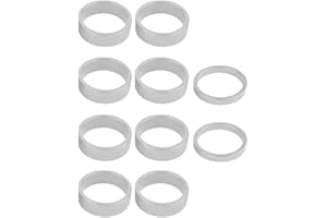 MiOYOOW 10Pcs Bicycle Headset Spacer, Bike Handlebar Stem Spacers 1 1/8-Inch 28.6mm Bike Fork Washer Kit 2 x 5mm, 8 x 10mm fo