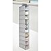 mDesign Soft Fabric Over Closet Rod Hanging Storage Organizer with 10 Shelves for Child/Kids Room or Nursery, Holds Wipes, Diapers, Blankets, Shoes - Textured Print, 2 Pack - Gray