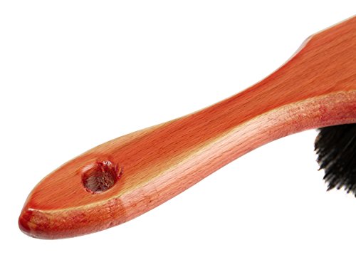 wenco Handfeger, Flexible Rosshaar-Borsten und Holzgriff, Länge: 30 cm, Braun/Schwarz, 506274 – Bild 4