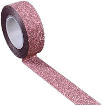 Gaobei 10M 15mm Glitter Washi Tape Adhesive Sticky Paper Craft DIY Decorative D¨¦cor Pink