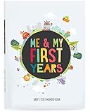 Me & My First Years Baby Memory Book - Animals. Personalised Album for Photos, Pictures & Development. Perfect (White)