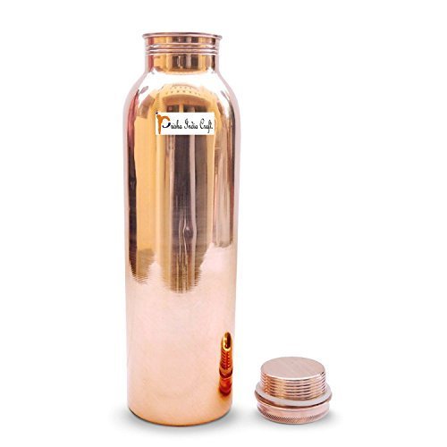 Prisha india craft ® traveller s 100 % pure copper water bottle …