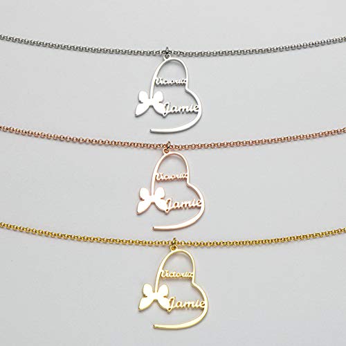 BAUMA Personalized Name Necklace 925 Sterling Silver Pendant Customized Custom for Women Mother (Style 4)